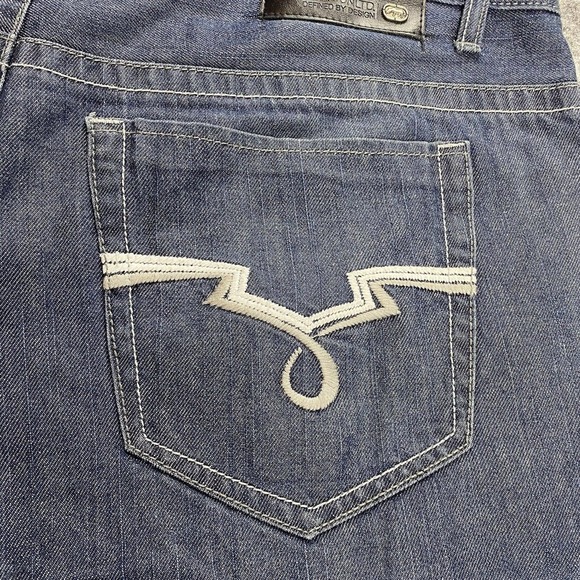 Vintage y2k Ecko Unltd Shorts Men 40 Baggy Fit Blue Streetwear Hip Hop Skater - Picture 13 of 16